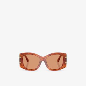 Солнцезащитные очки Dolce & Gabbana "бабочка" с оправой из ацетата, коричневый