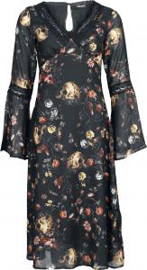 Платье средней длины Jawbreaker Garden Of Skull Midi Chiffon Dress, разноцветный