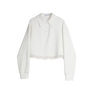ELLE Свитшот Women's White Lapel Moderate