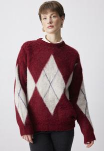 Джемпер Touché Privé DIAMOND PATTERNED, Red/Bordeaux