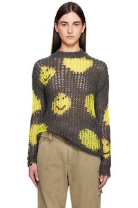 Вышитый свитер из мохера Acne Studios, мультиколор