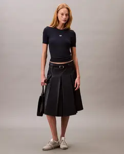 Женская облегающая футболка с логотипом Calvin Klein Jeans, темно-синий