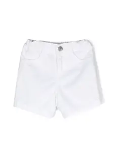 Джинсовые шорты с логотипом Emporio Armani Kids, белый