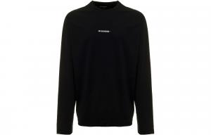 Топ с логотипом и круглым вырезом JIL SANDER, черный