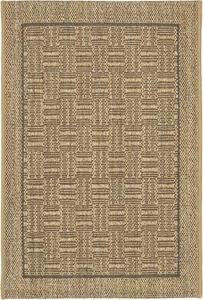 Ковер SAFAVIEH, 61 x 92 см, Palm Beach Collection, Natural, дизайн Sisal, не линяет и прост в уходе, идеален для помещений с высокой проходимостью: прихожая, гостиная, спальня (PAB359A)
