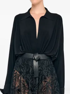 Пояс с узлом Norma Kamali, черный