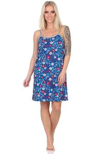 Ночная рубашка NORMANN Ärmelloses Spaghetti Träger floralem print, морской