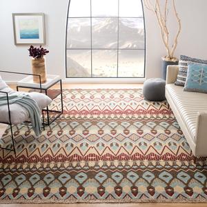 Ковер SAFAVIEH, 244 x 305 см, - коллекция Sumak - большой - Multi, ручной работы из шерсти, идеально для гостиной, спальни, офиса, столовой (SUM441A)