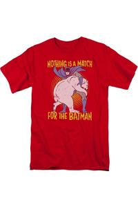 Футболка с коротким рукавом для взрослых Batman Bear Wrestling Gildan, красный