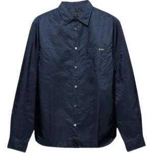 Prada Мужская рубашка, темно-синие с отворотами, средней длины