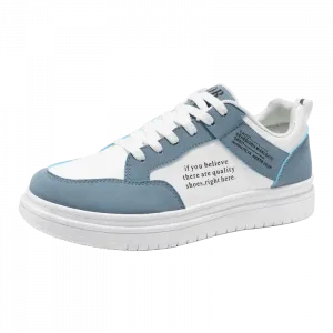 Износостойкие амортизирующие дышащие бесшумные балансировочные низкие детские скейтбординг кроссовки для подростков Cotton Gene, синий