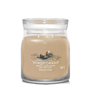 Ароматическая свеча Signature Glass Medium Amber & Sandalwood 368 г Yankee Candle