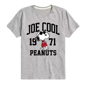 Футболка с принтом Peanuts Joe Cool для мальчиков 8-20 лет Licensed Character, серый