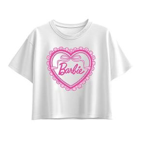 Футболка с бантом и сердцем для девочек 7-16 Barbie, White