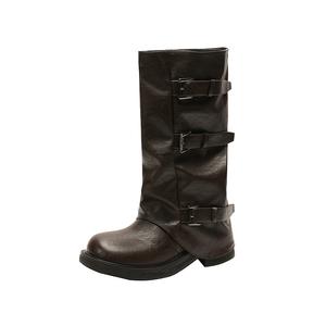 JIUXINGDAO Высокие сапоги женские хаки, цвет Khaki