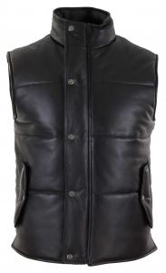 Кожаный жилет Gilet Puffer Warm Casual TruClothing, черный