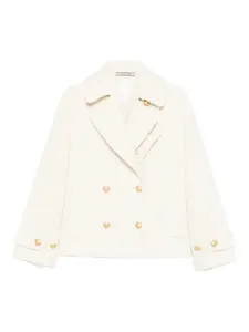 Двубортное пальто Sheila Tagliatore, бежевый