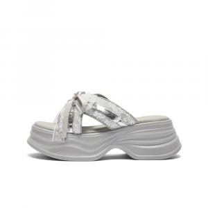 Тапочки-слайды женские серые BELLE, Gray