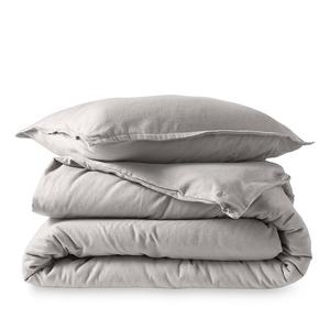 Комплект пододеяльников из хлопковой фланели Bare Home, цвет Light Grey