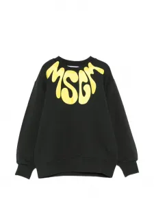 Свитшот с круглым вырезом Msgm Kids, черный