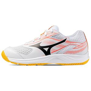 Mizuno Теннисные кроссовки BREAK SHOT 5 Jr.AC унисекс с низким верхом, белые/оранжевые
