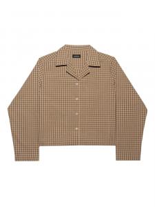 Укороченная рубашка в клетку Mainless, нейтральный