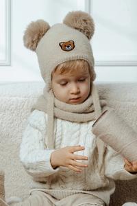 Детская шапка с шерстью AMPIO IIA Jamiks, бежевый