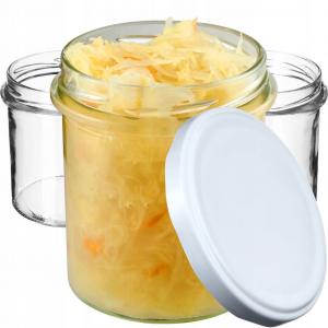 KADAX Банки для варенья 350 мл, диаметр 82 мм, банки для консервирования с завинчивающимися крышками, банки для меда, банки для консервирования