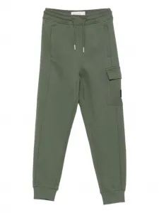 Карго-брюки с поясом на шнурке Calvin Klein Kids, зеленый