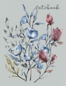 Notebook: Flowers Composition Notebook 8.5 x 11 Checked Journal Notebook 120 pages (Independently published)