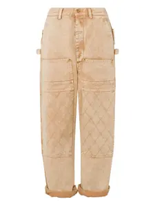 Брюки со стегаными карманами Moschino, нейтральный