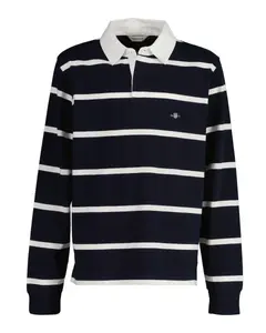 Рубашка поло с длинными рукавами и вышивкой на груди Gant, черный