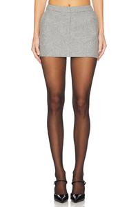 Мини-Юбка из дамсона Line & Dot, серый