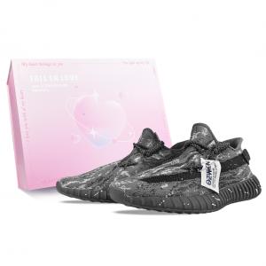 Adidas Originals Изи Буст 350 V2 устойчивые к истиранию низкие кеды унисекс черно-белые, цвет Black White