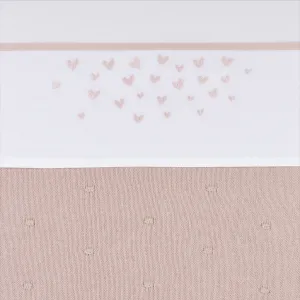 Простыня Meyco Hearts - 100 x 150 см - нежно-розовый MEYCO