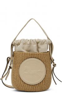 Сумка-корзина для медалей «Маленькая лошадь» бежевого цвета Chloé