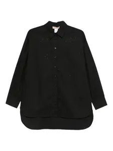 Рубашка с декоративными пуговицами Twinset, черный