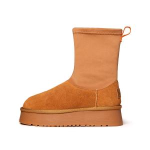 SNOWELF Утепленные водонепроницаемые износостойкие утепленные высокие сапоги для женщин с эффектом увеличения роста - черные, цвет Black