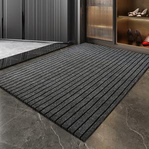 Dajiang Ковер 120x300 см из ПВХ, не скользящий, грязеотталкивающий, для входной двери, узор Huanzhen-Gray