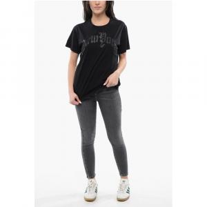 Футболка с круглым вырезом и контрастным принтом PUNK R13, Black and White