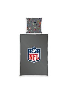 Комплект постельного белья из перкаля, 2 предмета, размер 135x200 см, американский футбол NFL, серый Herding, 135x200 см