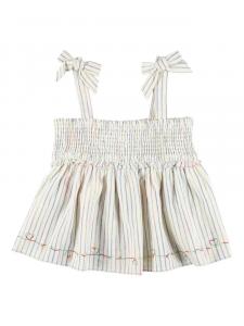 ZIMMERMANN Детский топ с оборками и сборками Zimmermann Kids, нейтральный