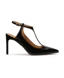 Черные туфли-лодочки на открытом каблуке Kazar, черный