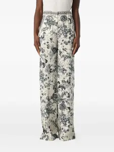 Брюки с цветочным принтом SIMONA CORSELLINI, нейтральный