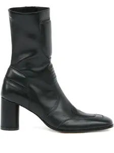 Кожаные ботинки MM6 Maison Margiela, черный