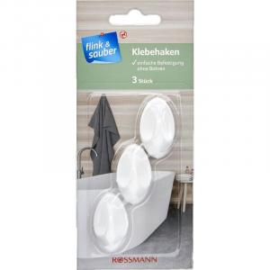 Клейкий крючок белый flink & sauber, 3 шт.