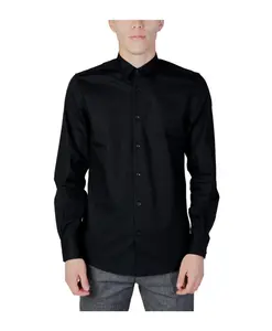 Хлопковая рубашка с длинными рукавами, осенне-зимняя коллекция Antony Morato, черный