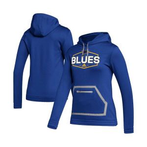 Женский синий пуловер с капюшоном St. Louis Blues Team adidas, синий