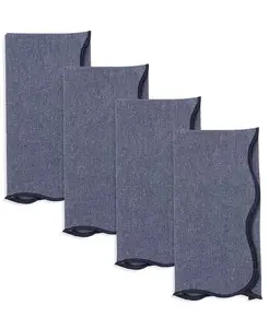 Салфетки с рисунком гребешка в стиле эко-шик, набор из 4 шт. Saro Lifestyle, blue