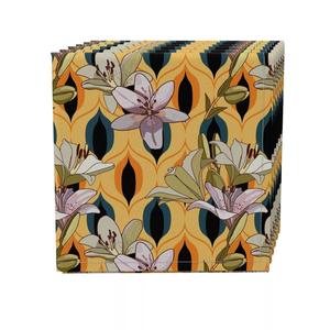 Набор салфеток из 4 шт., 100 % хлопок, 20x20 дюймов, цветочный 97